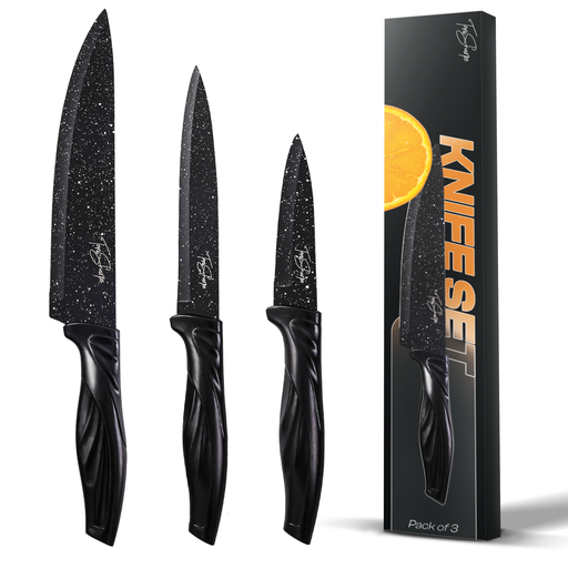 Dotted Black knives (Pack of 3)