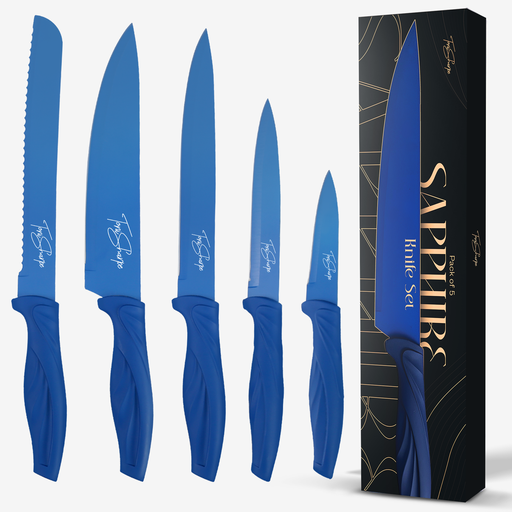 [Knife-Set-5-SapphireBlue] Sapphire Blue Knives (Pack of 5)